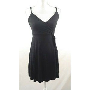 Ivy + Main Black Dress Size Medium Rayon Tank Sleeveless Fit And Flare Stretch